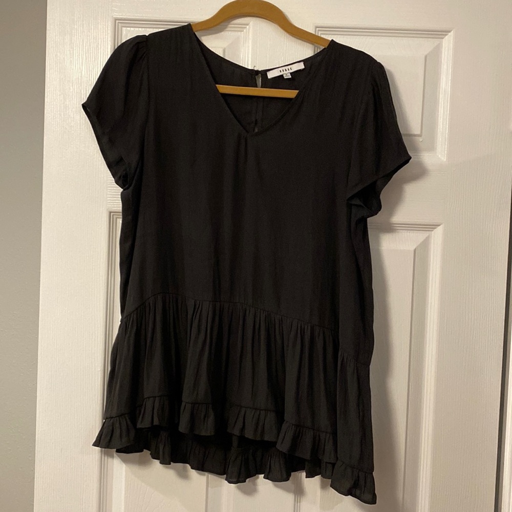 Black Ro&De peplum top. Size medium